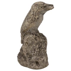Reconstituted Stone Raven, English Mid 20th C.
