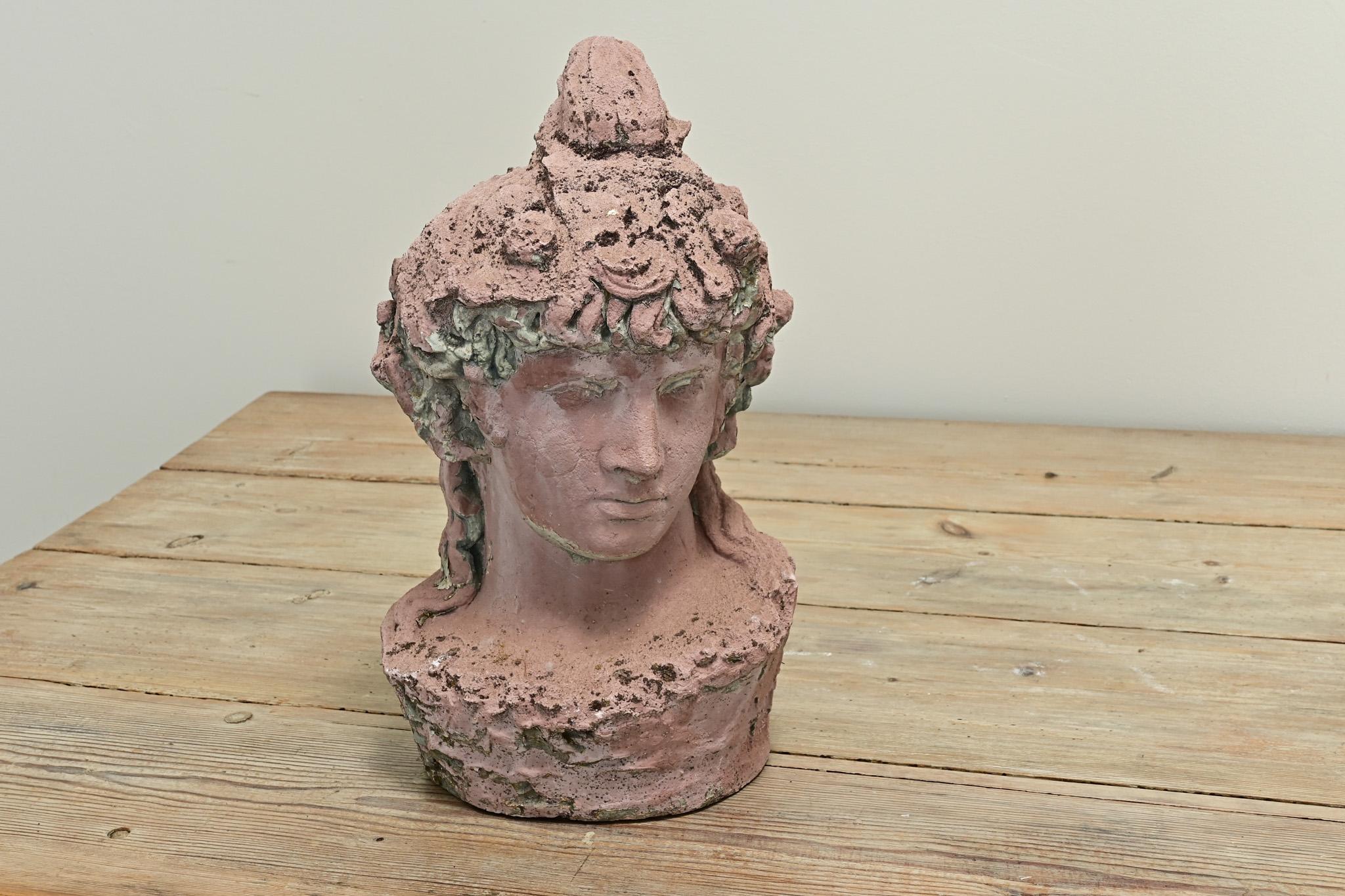 Other Reconstituted Stone Sculpture of a Lady For Sale