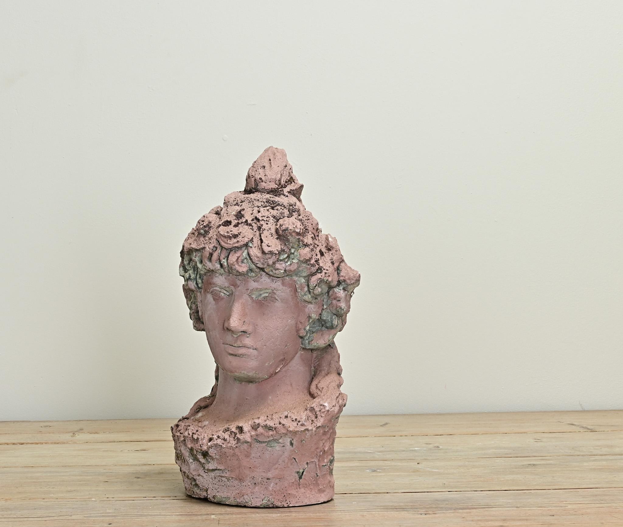 20th Century Reconstituted Stone Sculpture of a Lady For Sale