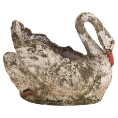 Antique Reconstituted Stone Swan Planter, English, Early 20th Century
