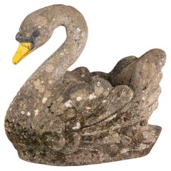 Reconstituted Stone Swan Planter, English Early 20th Century