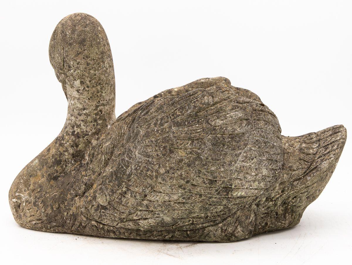 Reconstituted Stone Swan Planter, English Mid 20th Century For Sale 1