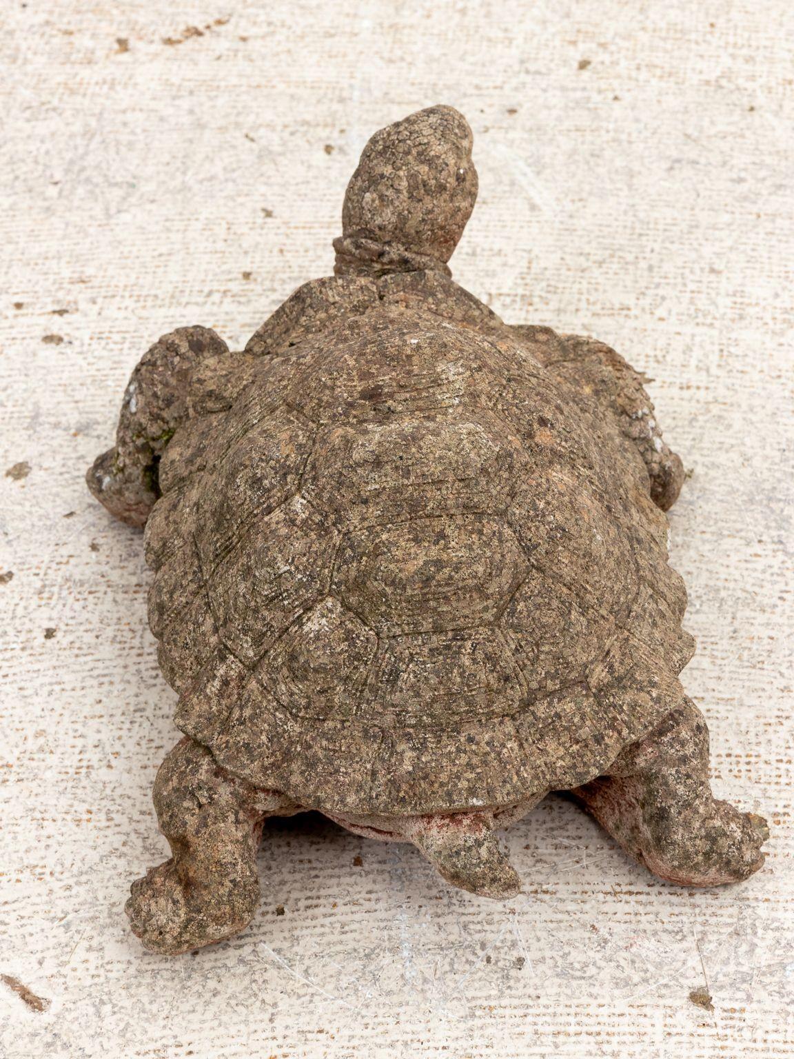 20th Century Reconstituted Stone Tortoise or Turtle Garden Ornament For Sale