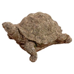 Used Reconstituted Stone Tortoise or Turtle Garden Ornament