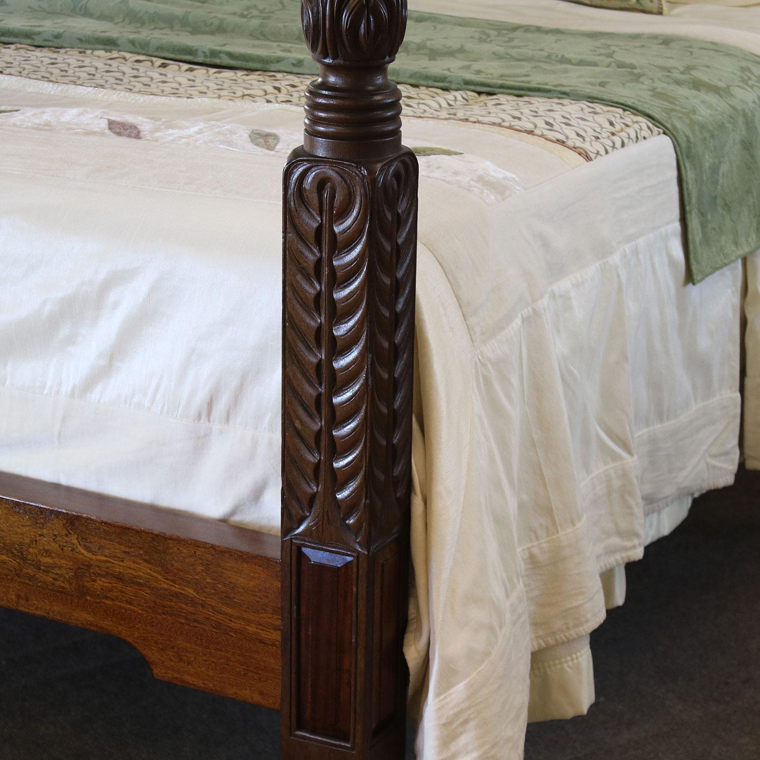 Reconstructed Wooden Four-Poster Bed, W4P7 1