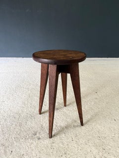 Reconstruction Design Marquetry Inlay Stool, France 1940's