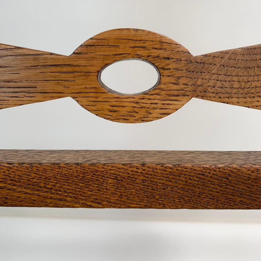 Fauteuil en Oak Oak, circa 1950, France. en vente 5