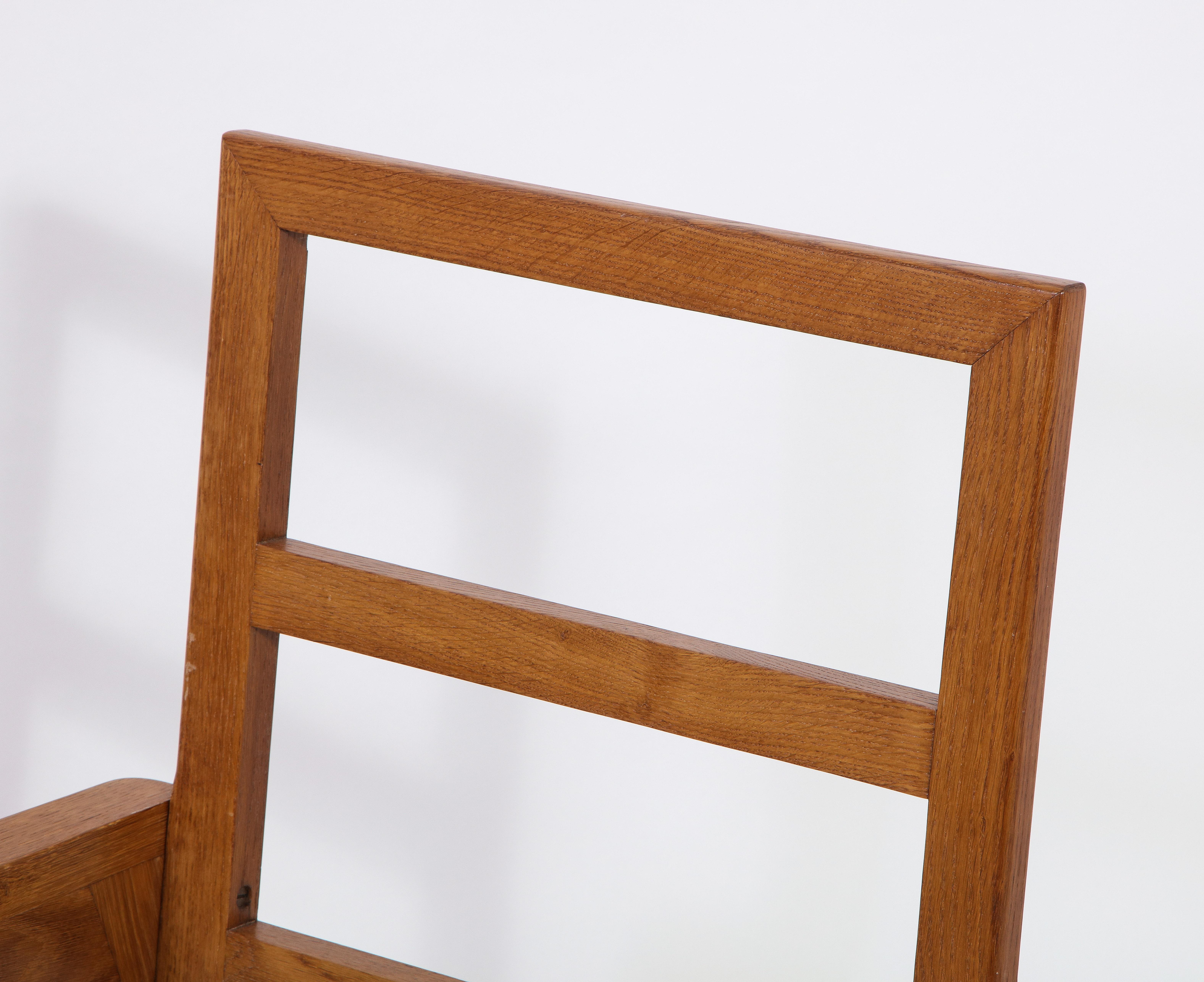 Reconstruction Oak Armchairs, Style of Gabriel, France, 1950s 5