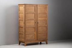 Reconstruction Oak Armoire by René Gabriel, France, 1950s