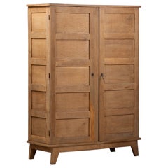 Reconstruction Oak Armoire by René Gabriel, France, 1950s