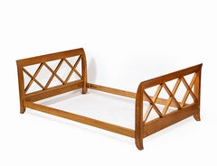 Reconstruction Oak Daybed in the Style of Royere, France, 1940's