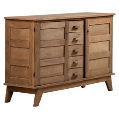Reconstruction Oak Sideboard by René Gabriel, France, 1950s