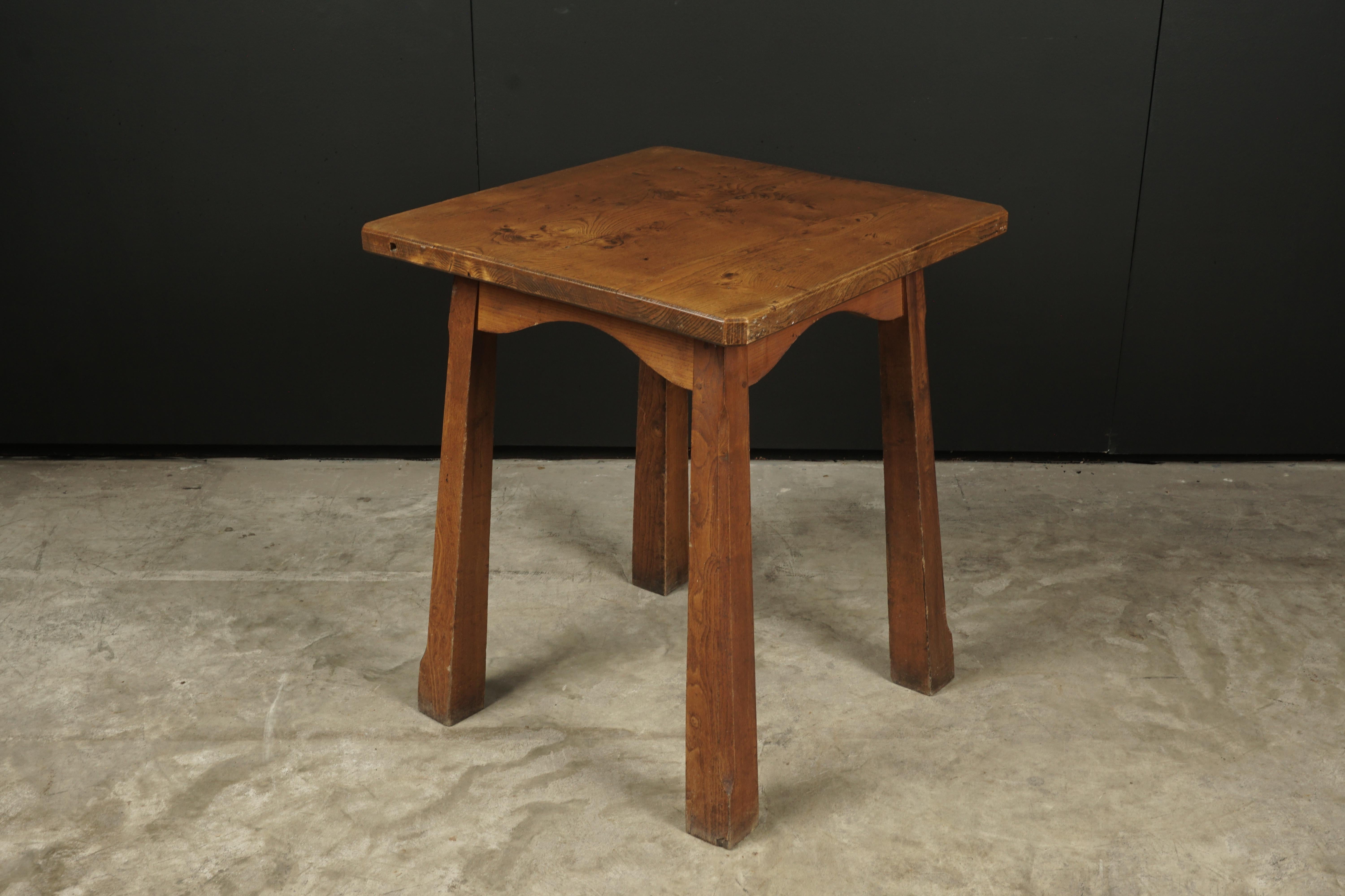 European Vintage Pine Reconstruction Table from France, circa 1950
