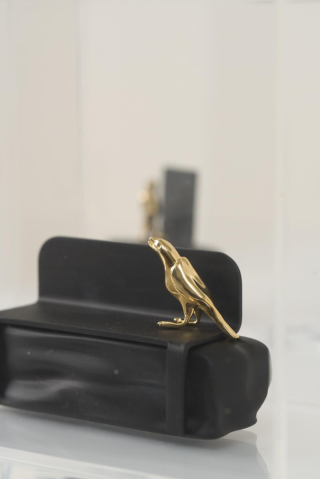 Minimalist Reconto Series, Bird Sculpture N3 in Acrylic Box For Sale