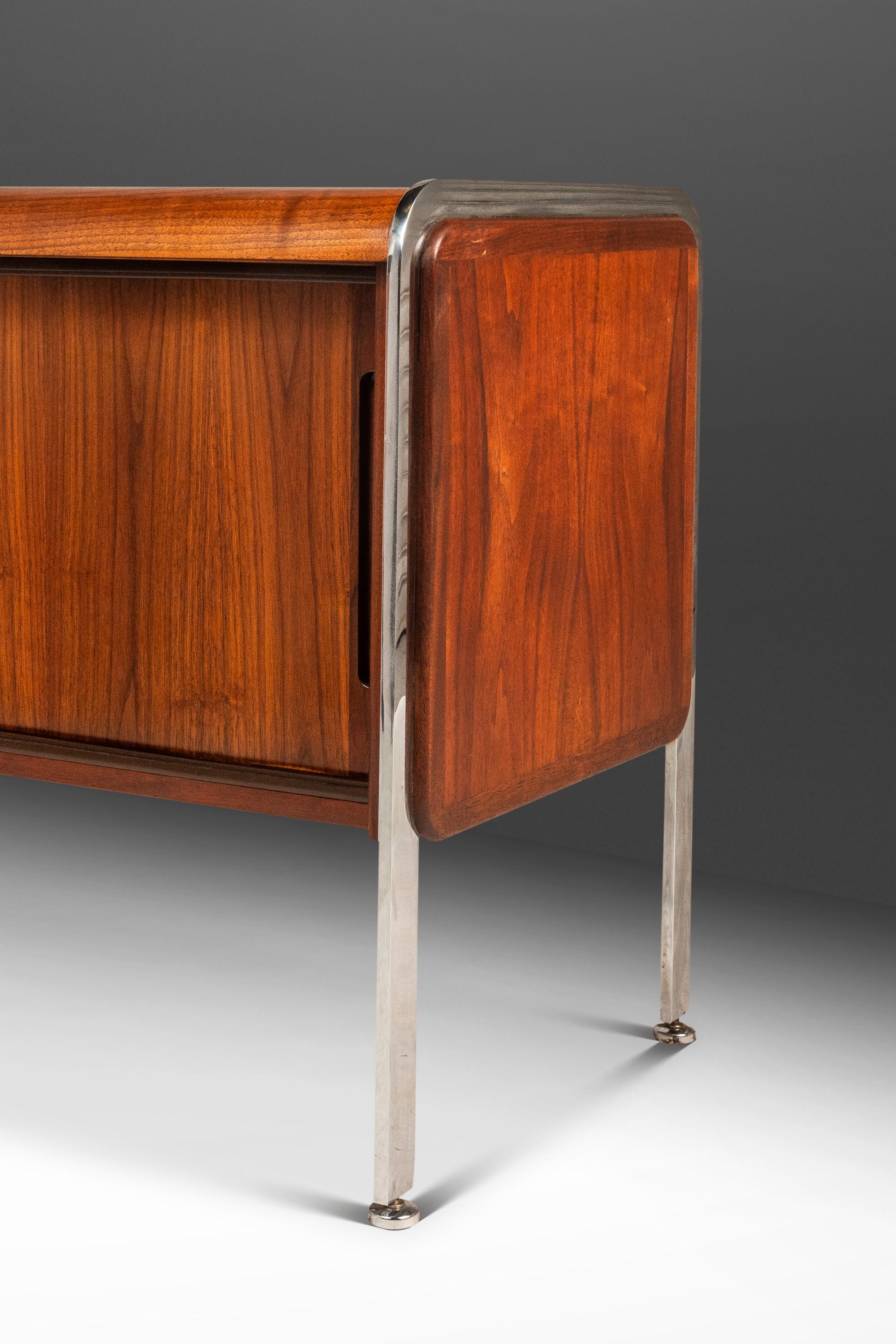 Record Cabinet in Teak w/ Chrome Legs After Ste Marie & Laurent, Canada, c. 1970 For Sale 10