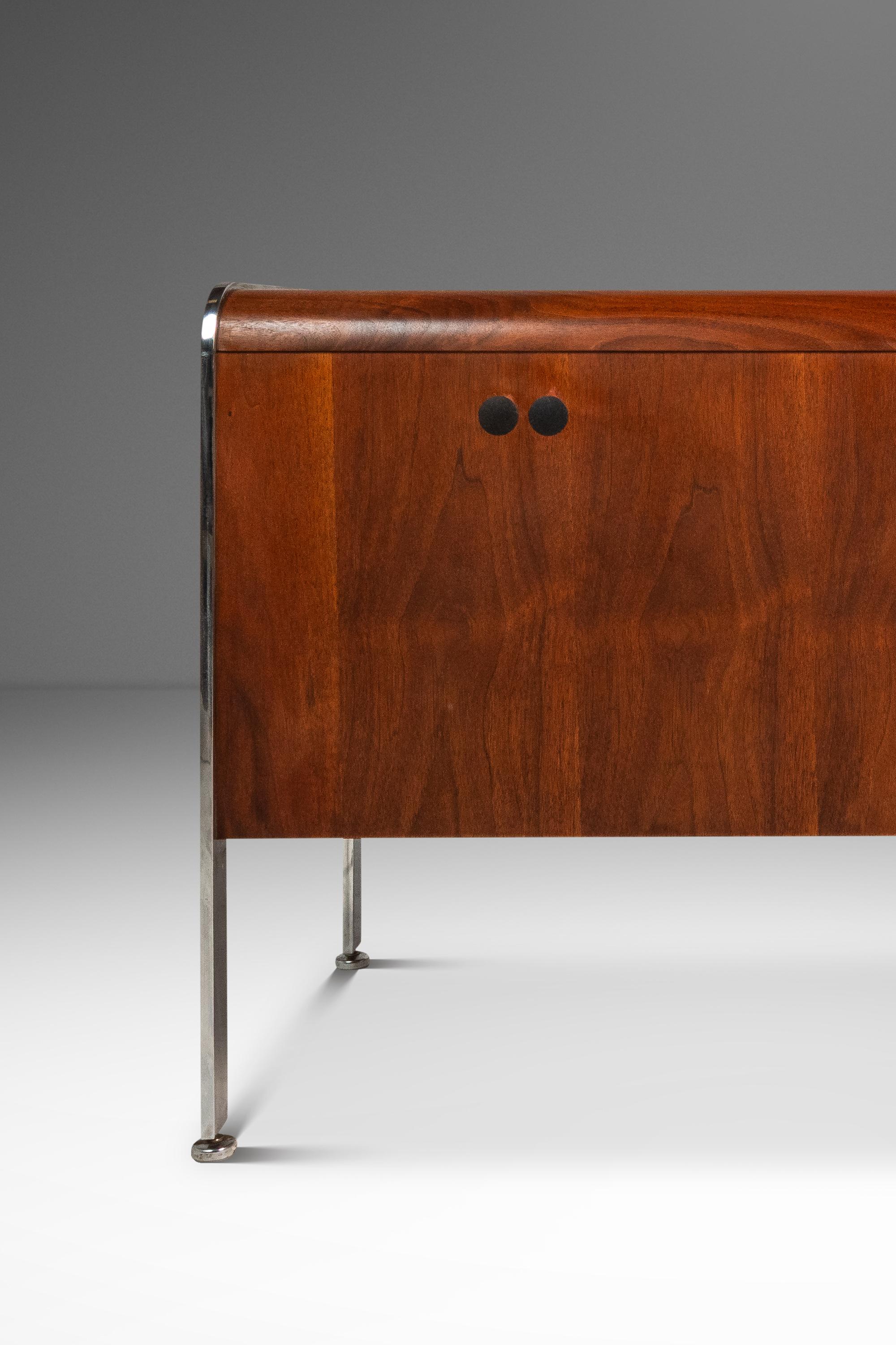 Record Cabinet in Teak w/ Chrome Legs After Ste Marie & Laurent, Canada, c. 1970 For Sale 13