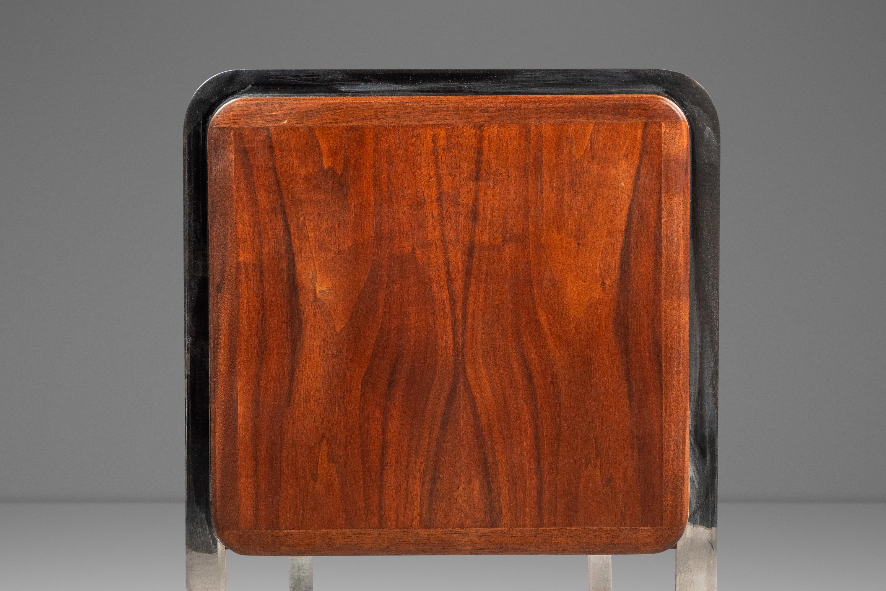 Record Cabinet in Teak w/ Chrome Legs After Ste Marie & Laurent, Canada, c. 1970 For Sale 2