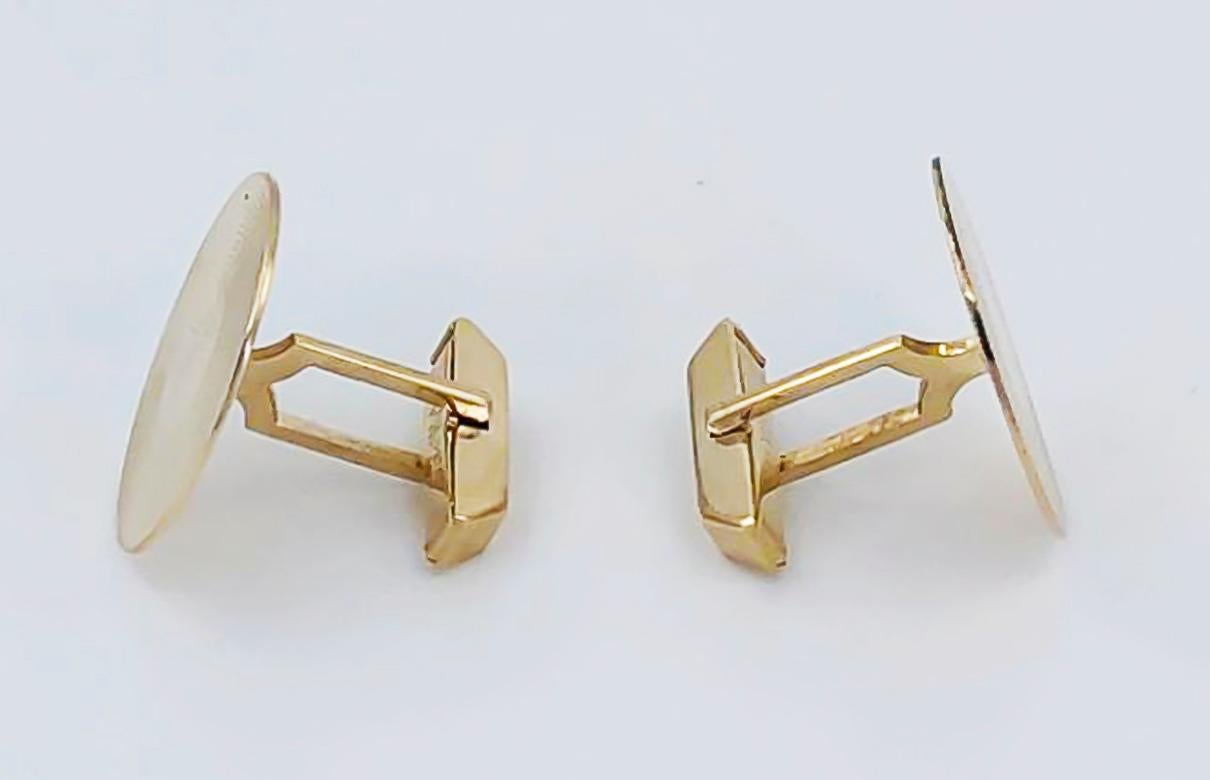 Record Day by Day Cufflinks In Good Condition For Sale In New York, NY