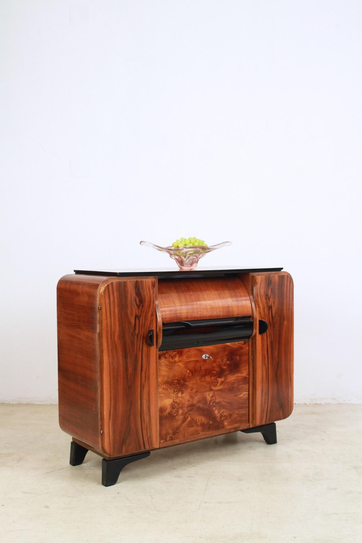 Czech Record Player Cabinet by Jindřich Halabala for UP Závody, 1930s