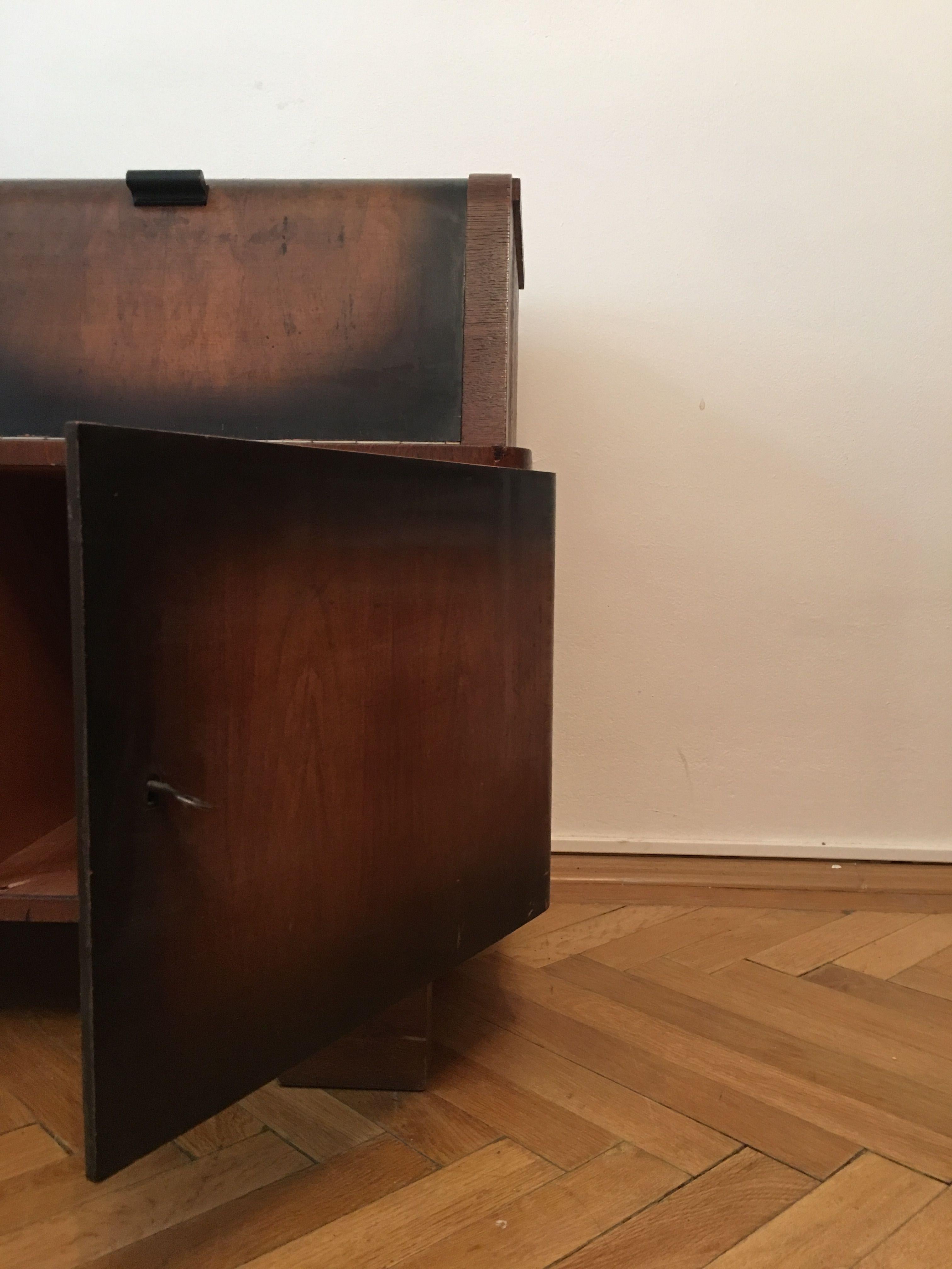 Art Deco Record Player Cabinet by Jindrich Halabala for Up Zavody, Czechoslovakia, 1930s