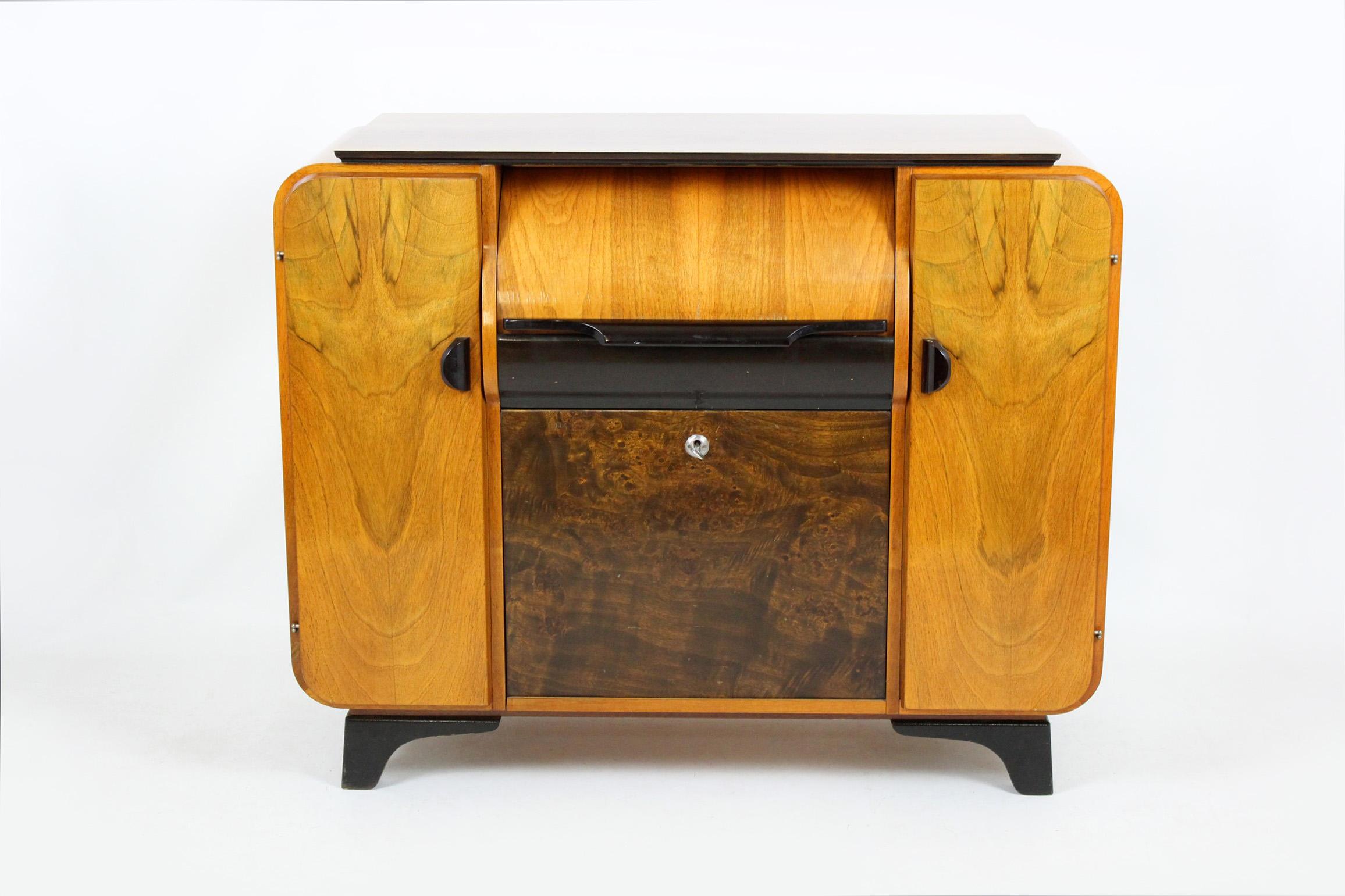 Art Deco Record Player Cabinet from Supraphon, 1958