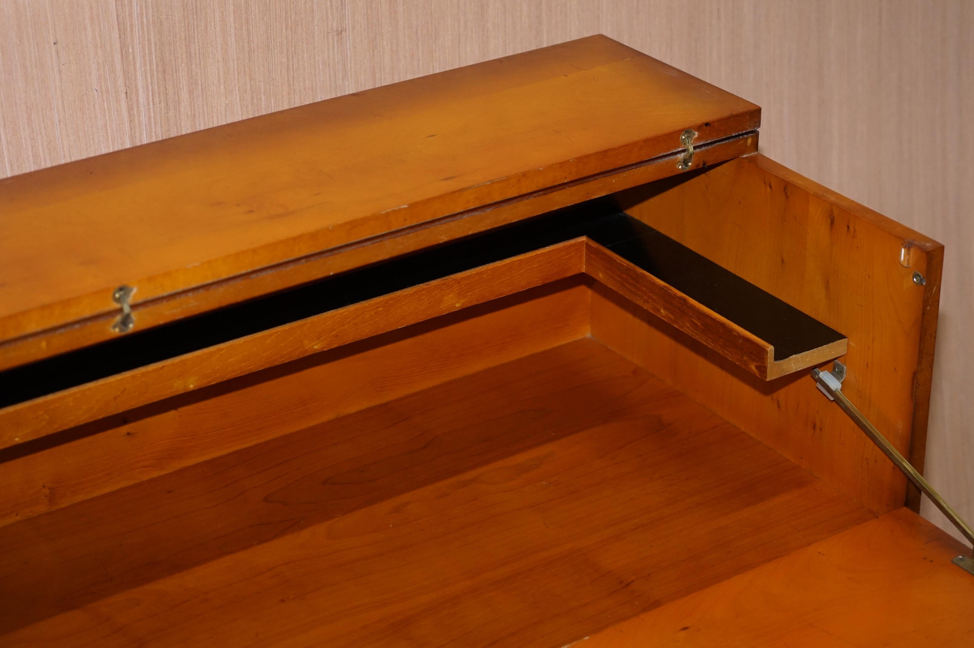 Record Player Cabinet Hidden Inside Military Campaign Chest of Drawers 9