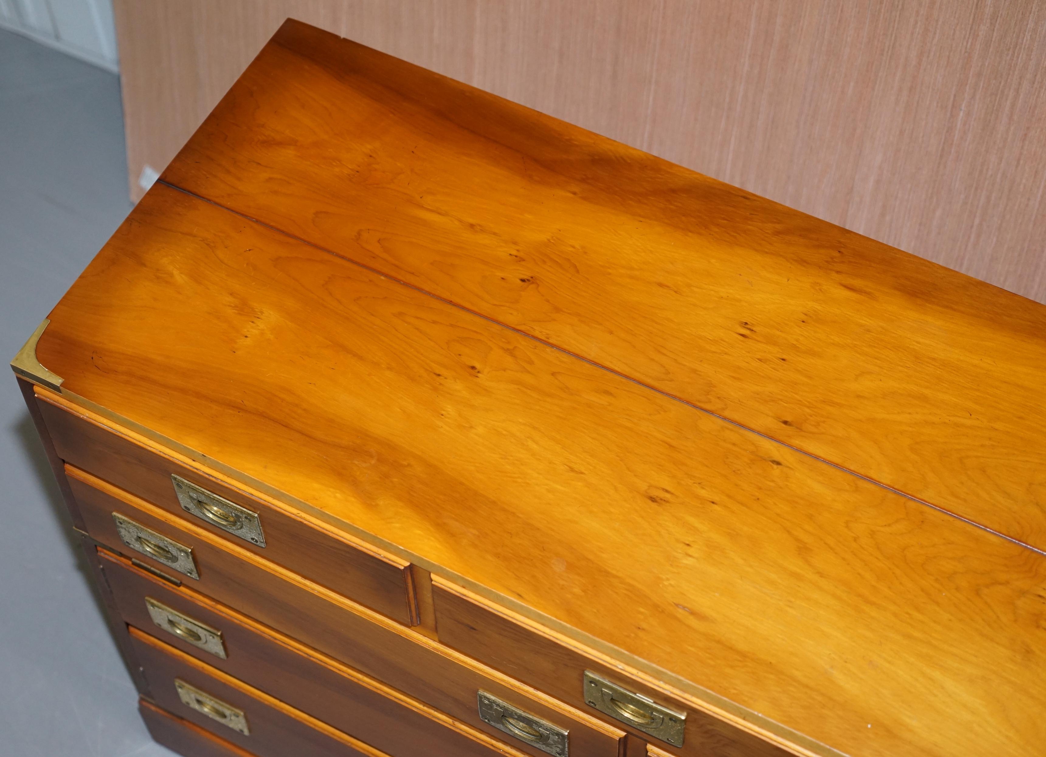 20th Century Record Player Cabinet Hidden Inside Military Campaign Chest of Drawers