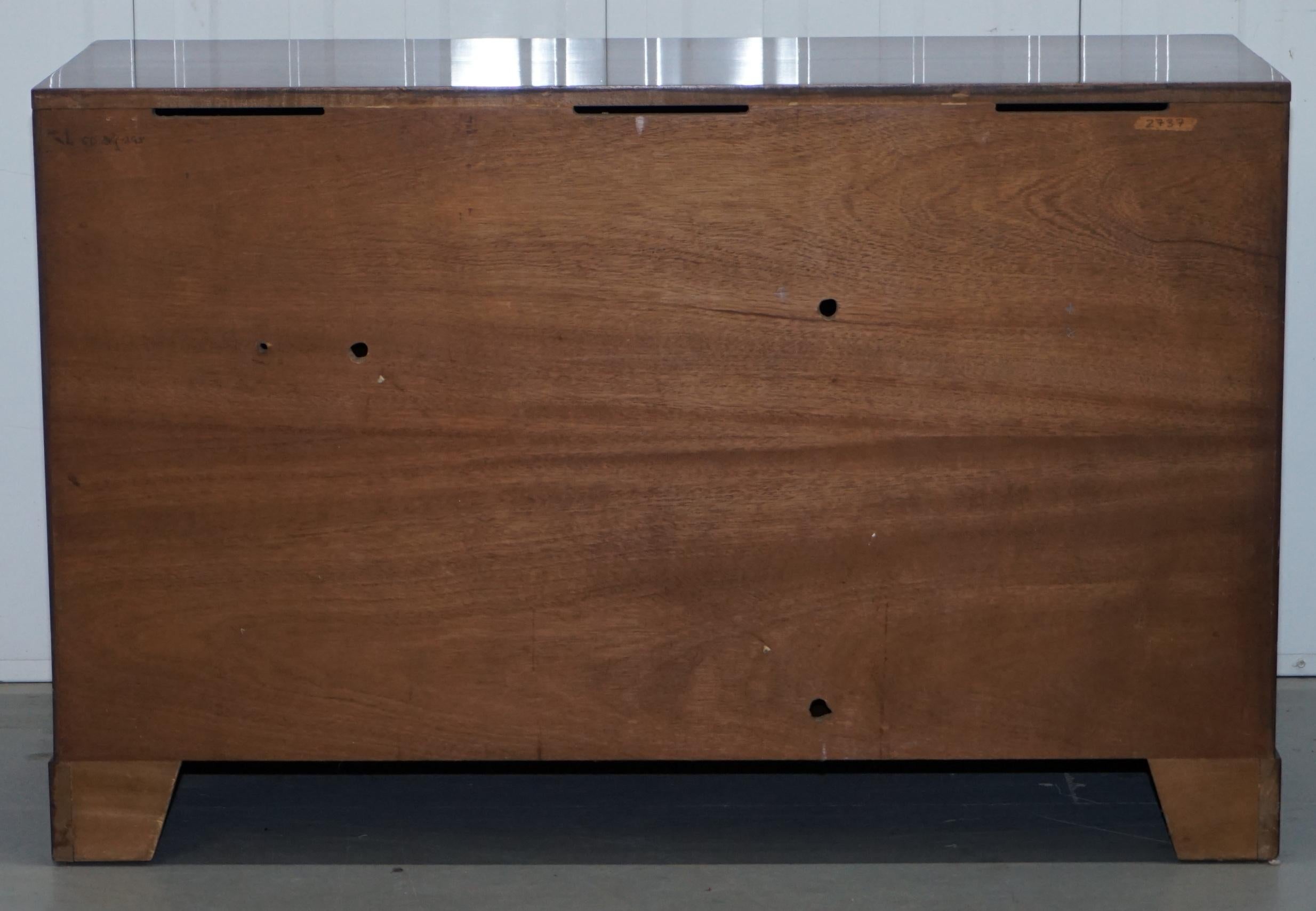 Record Player Media Cupboard Sideboard Housed in Military Campaign Drawers 1