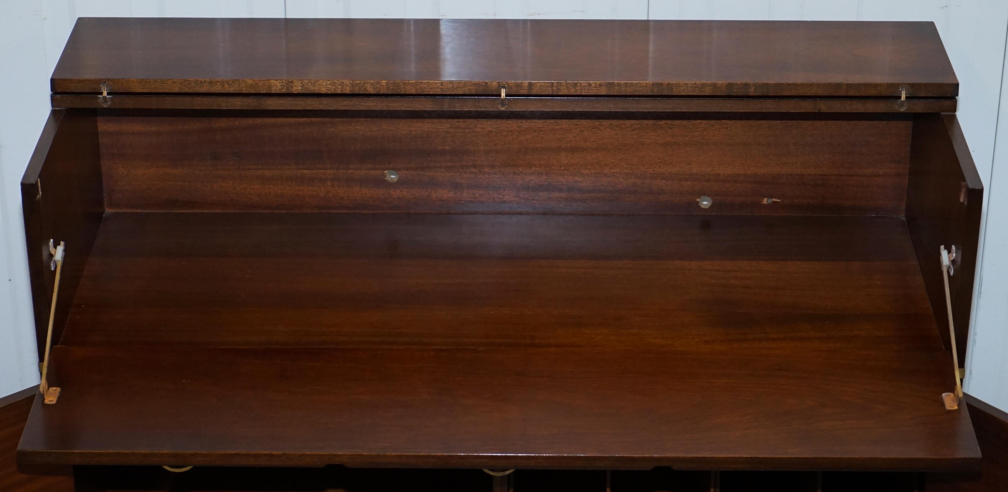 Record Player Media Cupboard Sideboard Housed in Military Campaign Drawers 4
