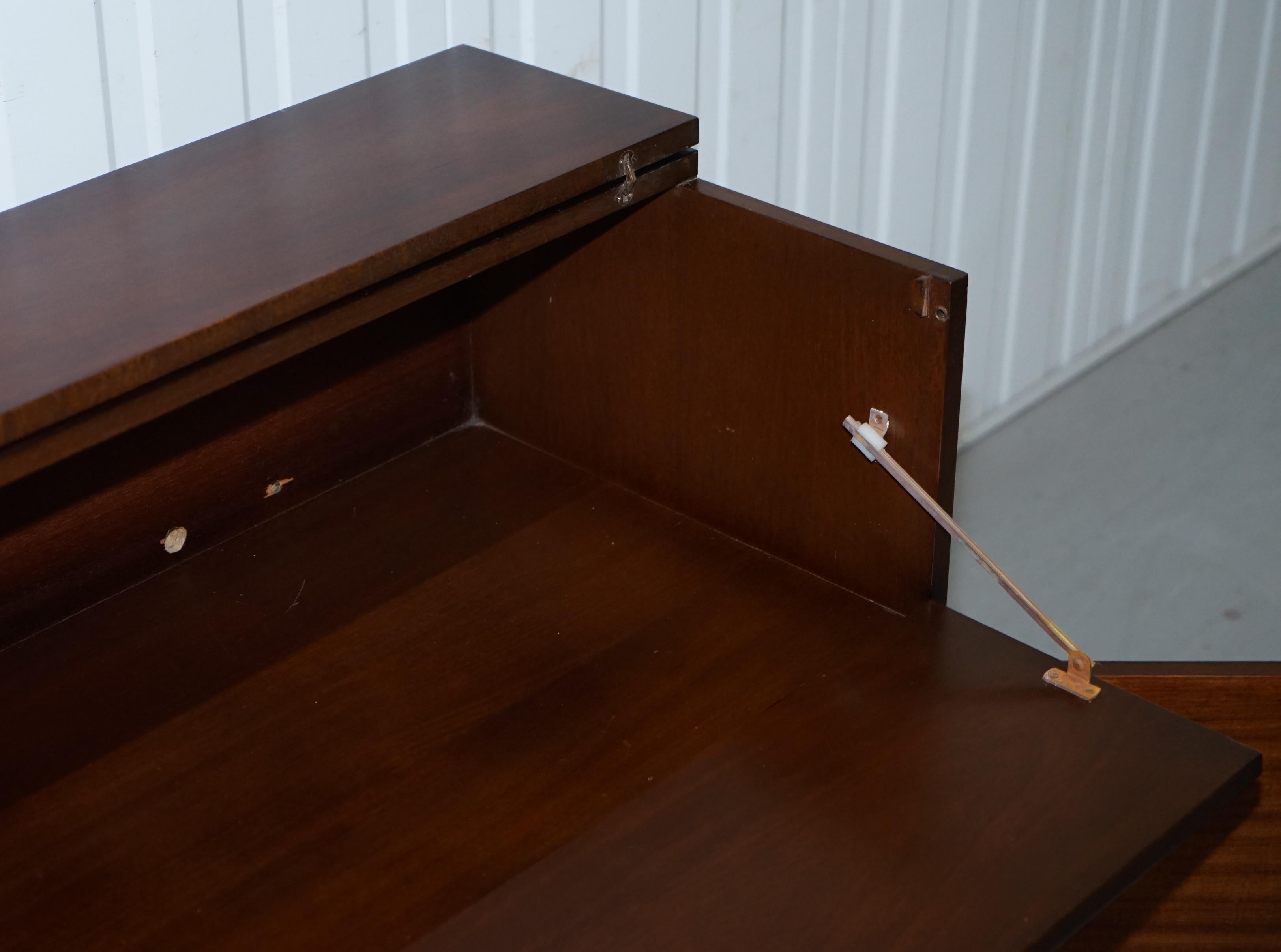Record Player Media Cupboard Sideboard Housed in Military Campaign Drawers 5