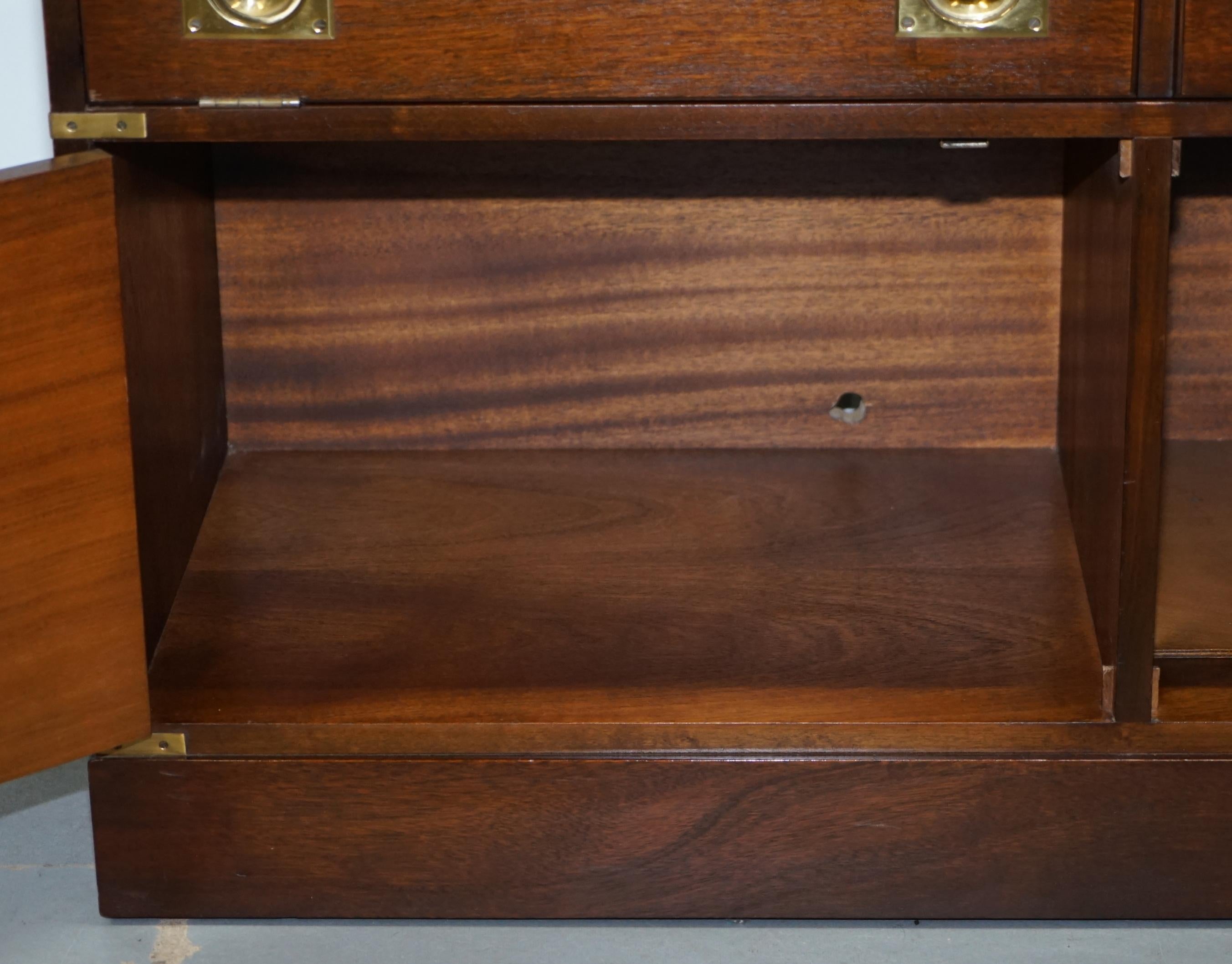 Record Player Media Cupboard Sideboard Housed in Military Campaign Drawers 8