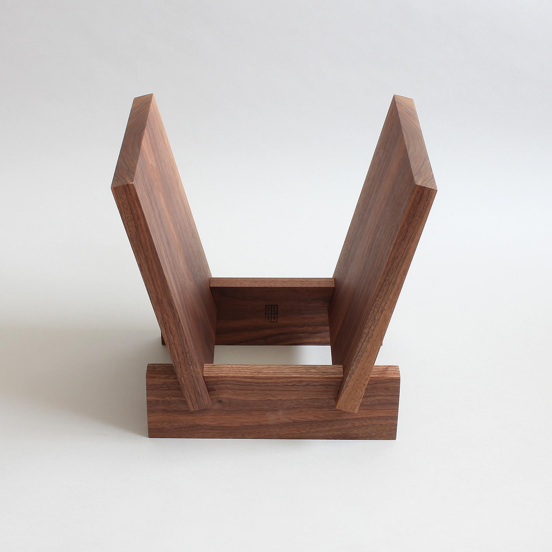 North American Record Stand in Solid Walnut by Elliott Marks For Sale