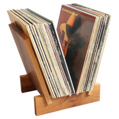 Record Stand in Solid Walnut by Elliott Marks