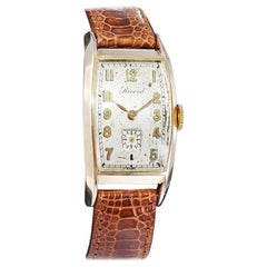 Record Watch Company Gold Filled Art Deco Tonneau Shape from 1940's