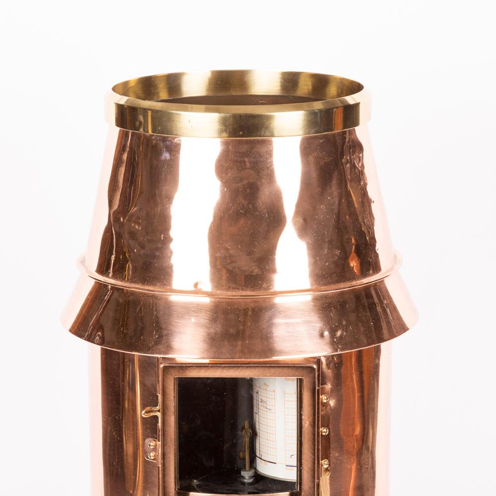 antique copper rain gauge