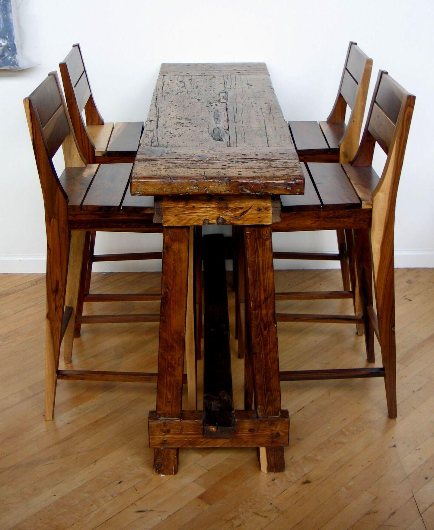 Modern Recovered Argentine Wood Console Table by Costantini, Alberto For Sale