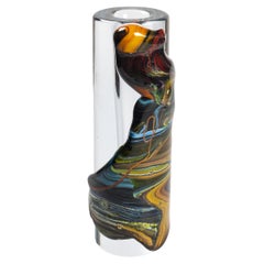 Recovered History Molten Colored Rods Large Vase by David Valner
