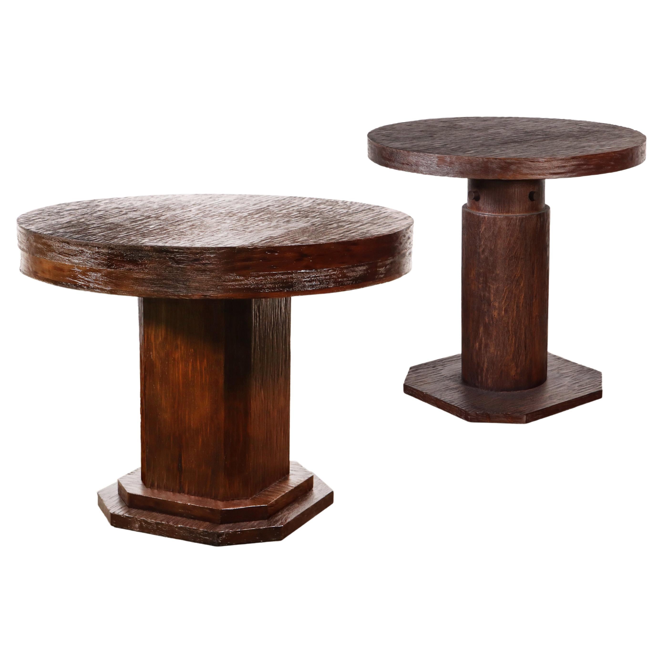 Recovered Solid Wood Transitional Cocktail Tables from Costantini, Malbec  For Sale
