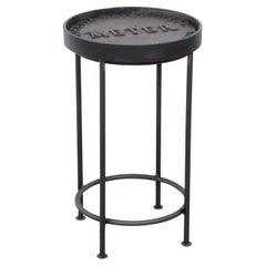 Recovered Wichita Water Dept Meter Cover Round Side Table