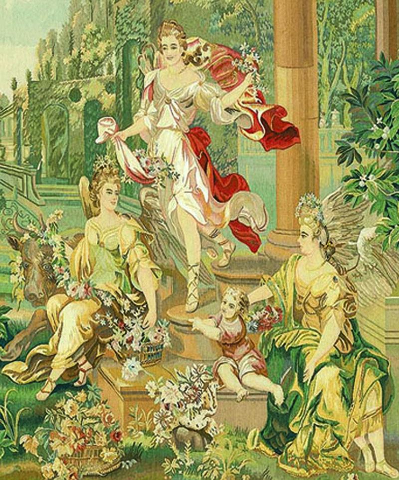 Recreation eines Brüsseler Wandteppichs aus dem 18. Jahrhundert (Chinesisch) im Angebot