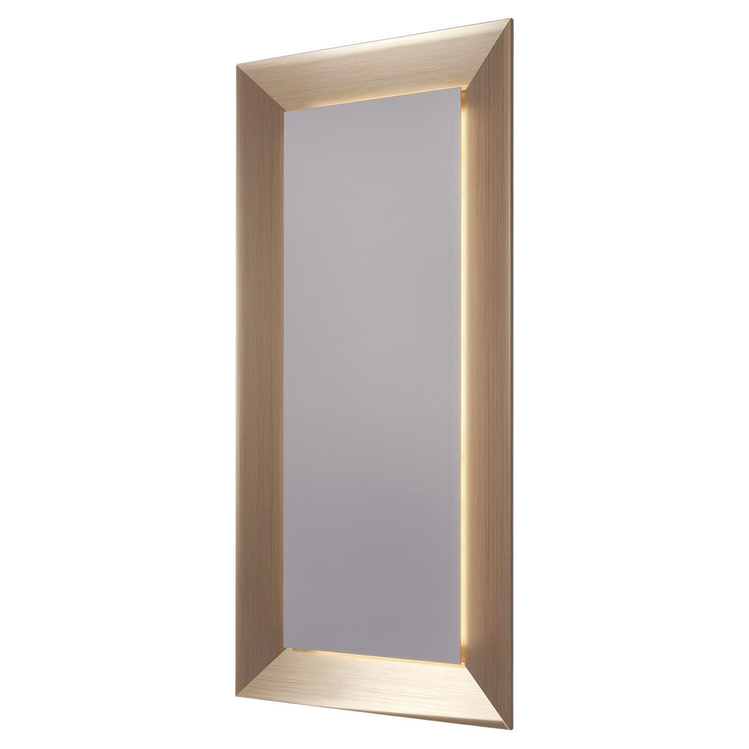 Recta Gold Matte Mirror For Sale