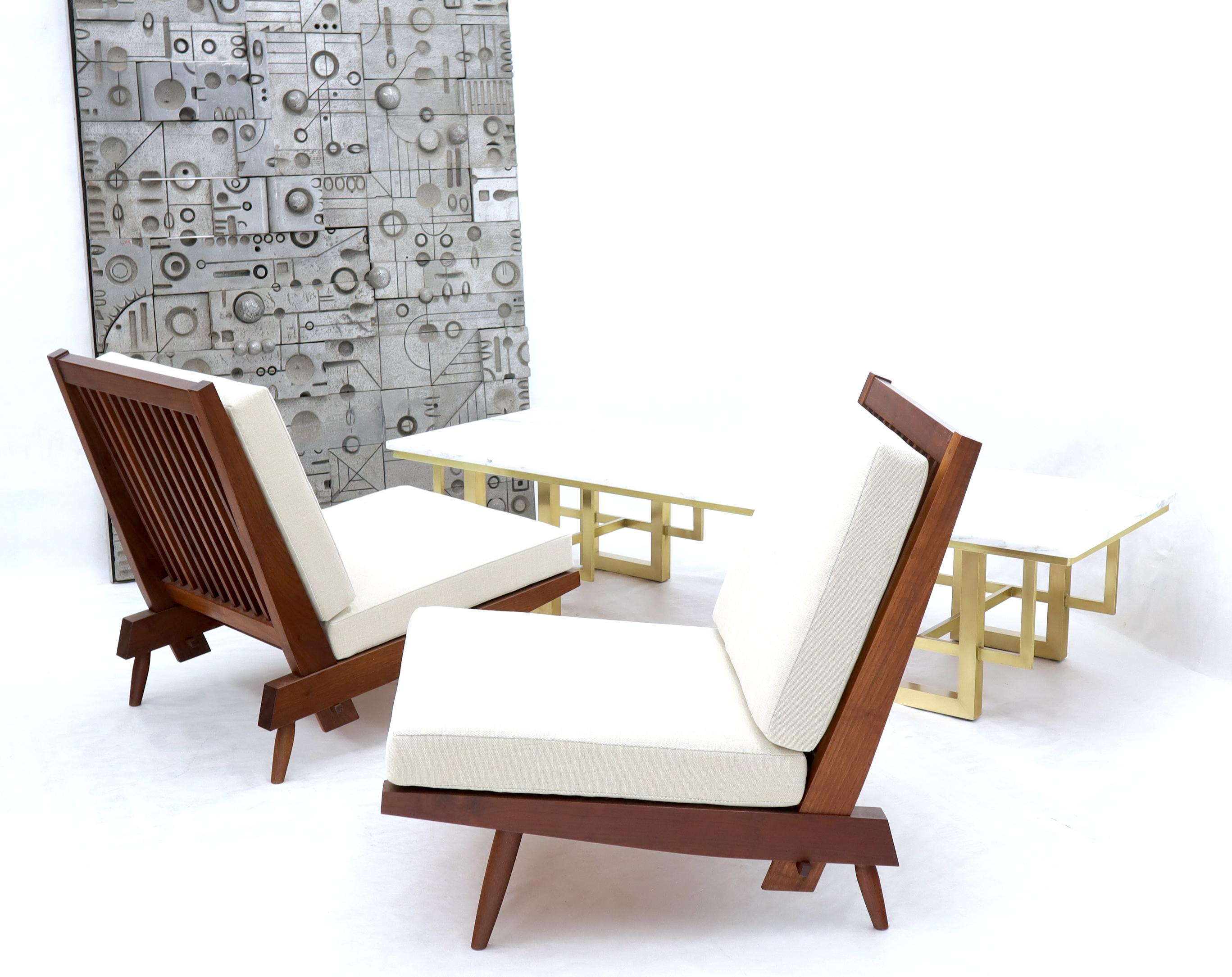 Rectangle White Marble Coffee Table on Polished Brass Base 10