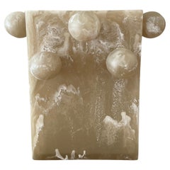 Rectangle Bubble Vase in Beige Resin by Paola Valle