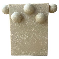 Rectangle Bubble Vase in Beige Resin Terrazo by Paola Valle