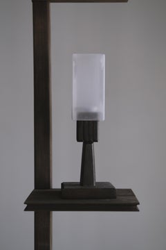 Rechteckiger Würfel 002, gebeiztes Birkenholz und organisches Glas von Mun Hau Production