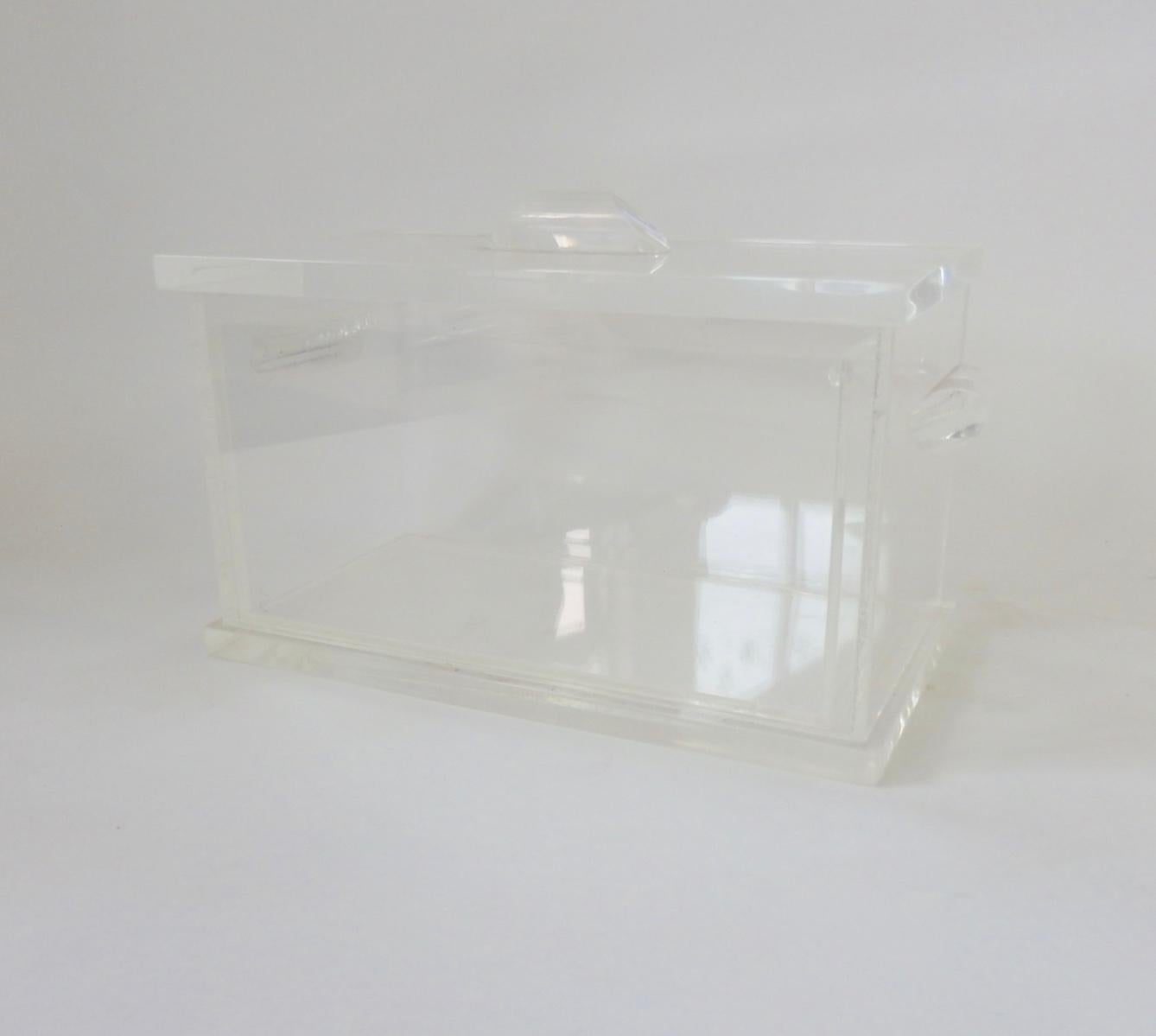 Lucite ice bucket attributed to Ritts Co.
 