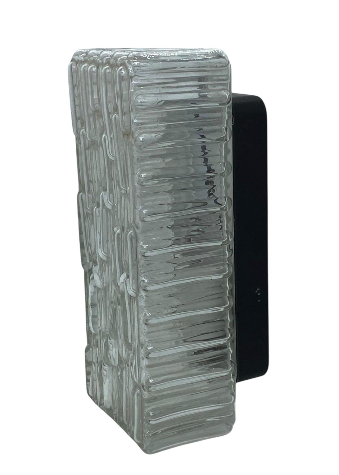 Apliques rectangulares de cristal Vintage, Alemania, años 60 en venta 6