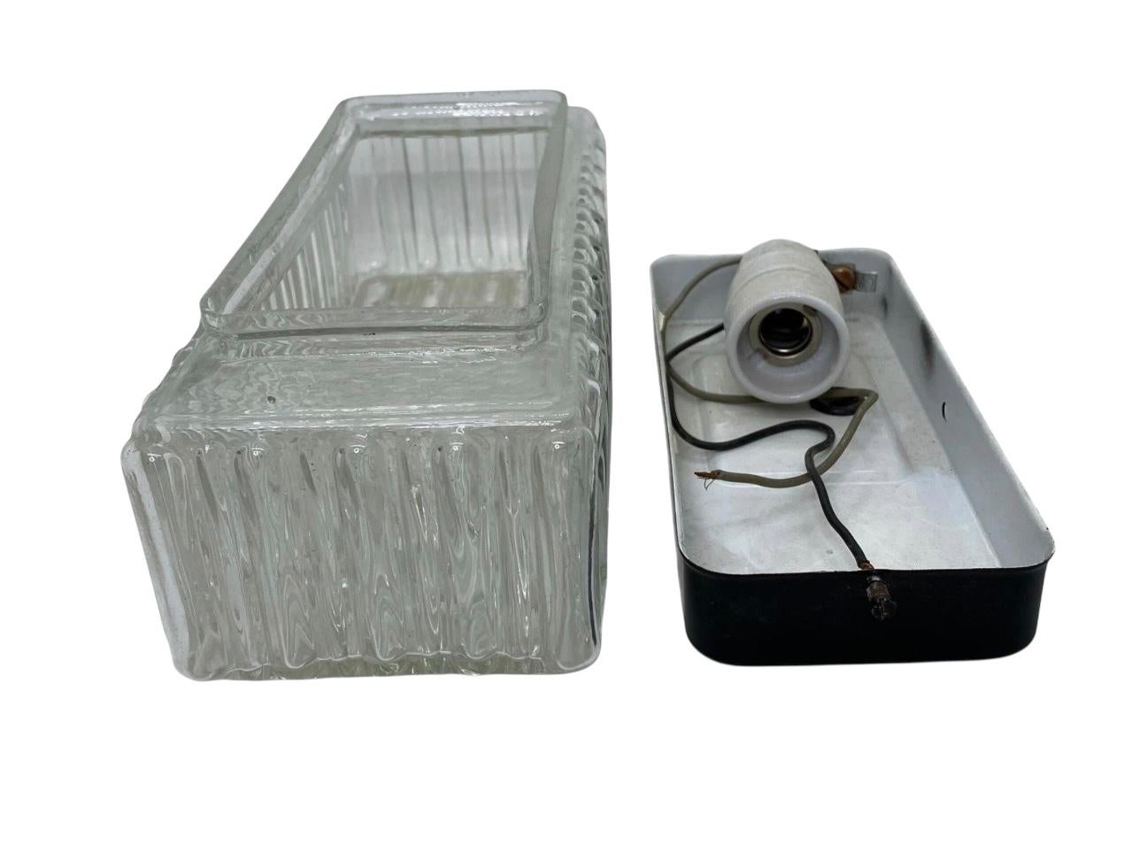 Apliques rectangulares de cristal Vintage, Alemania, años 60 en venta 7