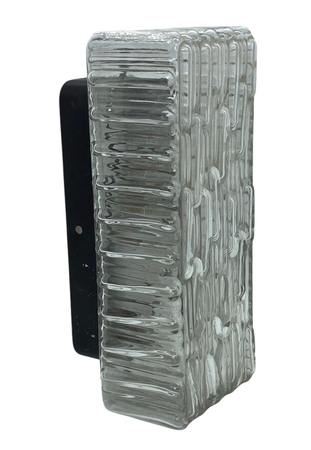 Apliques rectangulares de cristal Vintage, Alemania, años 60 en venta 9