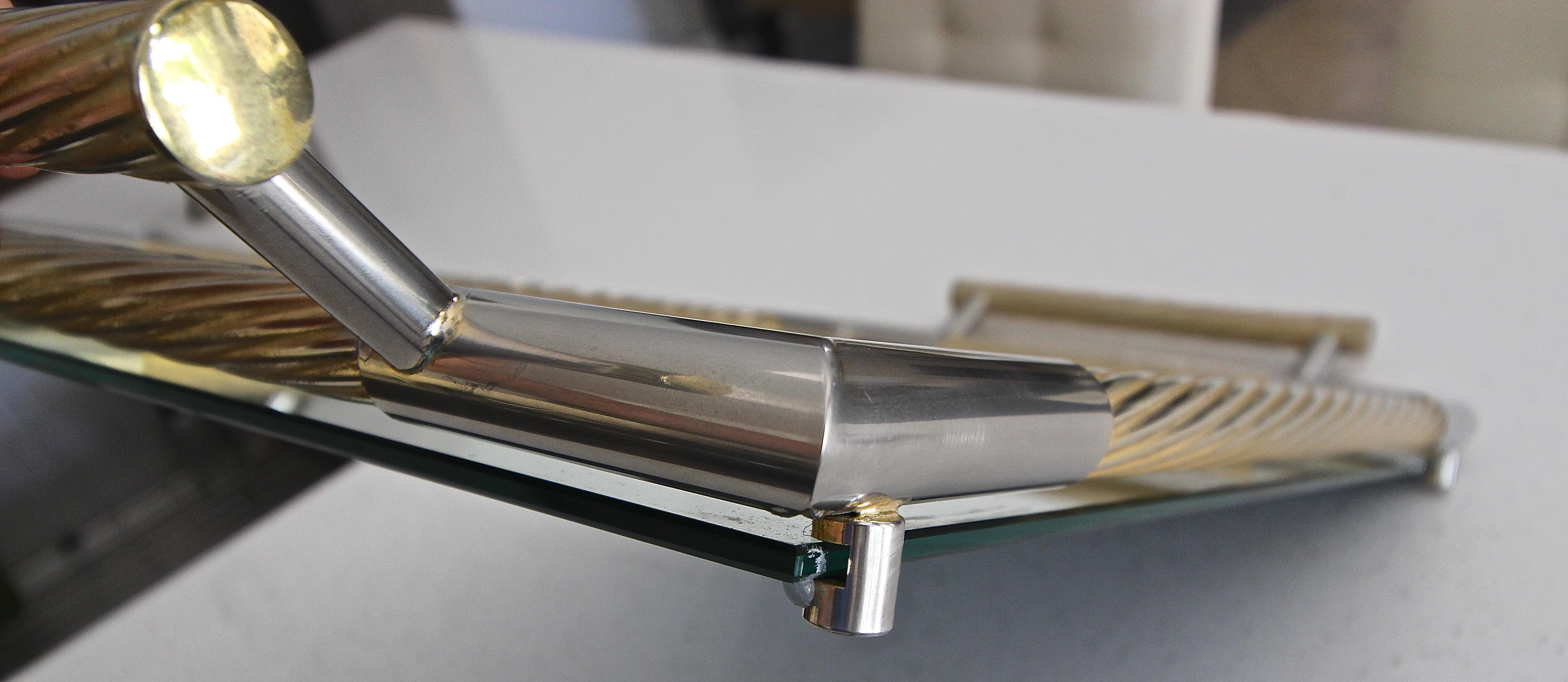 Rectangle Gold Metal Serving Tray 4
